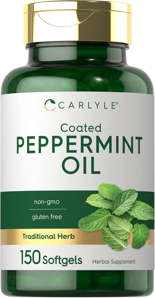 Carlyle Peppermint Oil Capsules, 150 Softgels with Rosemary and Thyme