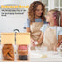 Kosotody 50 Pack Window,3.9x3.1x8.2 Inches Small Bakery Bags with Brown Kraft Paper Bakery Bag with Tin Tie Tab Lock