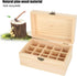 FILFEEL Essential Oil Wooden Box, 15 Slot Storage Case, Pine Wood Organizer Holder for Essential Oils, 18.2 x 11.5 x 9