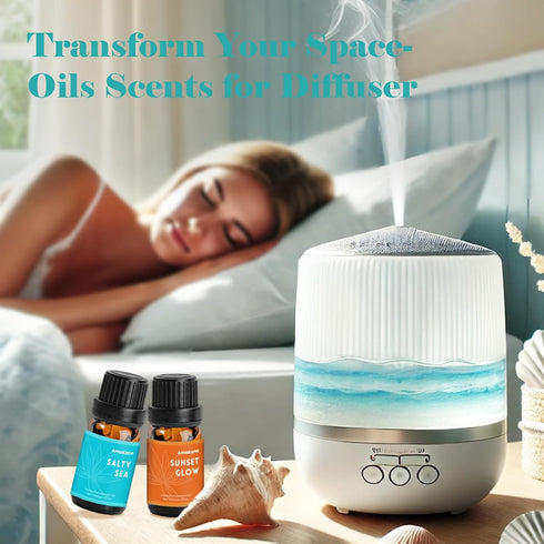 Set, Summer Sunset 6x10ml AmaKane Beach Fragrance Oil Essential Oils for Diffuser for Home, Candle Soap Making Scents