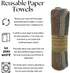 Reusable Paper Towel Rolls 20 Pack, Washable Napkin Cloth Value Set of 4 Colors, 100% Cotton, Super Soft