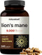 NatureBell Lions Mane Mushroom Supplement Capsules 9,000mg, 240 Capsules | Cognitive Brain Nootropic & Immune Support