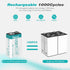 Rechargeable 9V Lithium USB Battery 860mAh (4 Pack) with 4 in 1 Charge Cable
