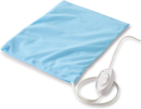 Sunbeam Heating Pad for Pain Relief | Ultra Heat, 3 Settings | Light Blue, 12 x 15 Inch
