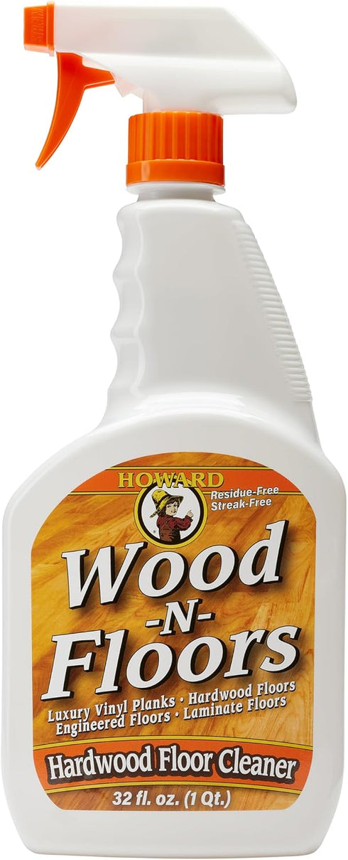 HOWARD Products Wood-N-Floors Hardwood Floor Cleaner for Hardwood, Laminate, and Engineered Surfaces,