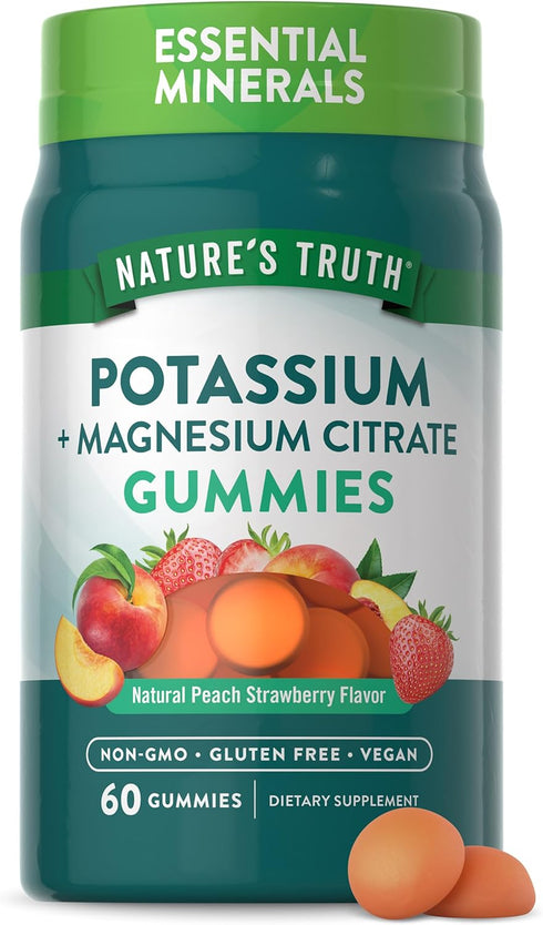 Nature's Truth Potassium Magnesium Citrate Gummies | 60 Count | Vegan, Gluten Free & Non-GMO Supplement
