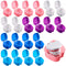 Zubebe 20 Pcs Denture Bath, Bulk Denture Holder with Strainer Basket, Dental Cup for Travel Cleaning, 5 Colors