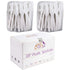 PANA 200pcs Disposable Plastic Spatulas for Cosmetic Make Up, 2.5" Skin Care Facial Cream Mask (WHITE-200 Pieces)