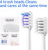 X1 4 5 60-Day IPX7 Sonic Electric Toothbrush for Adults - Sweeping & Vibrating, Rechargeable, Brush Heads, Cleaning