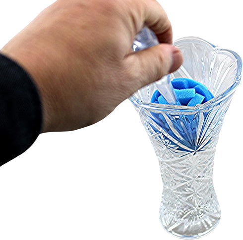 Soft Touch Kitchen Glassware Multi-Purpose Sponge Puff Dish Brush with Ergonomic Handle (11.5")