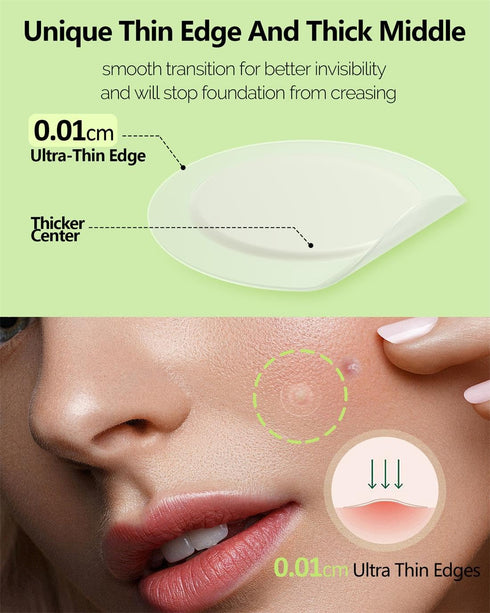 Pimple Patches for Face 66 Counts, 2 Sizes Thinner Edge Hydrocolloid Acne Patches for Face, Invisible Zit Patches for Face, Facial Skin Care Products Beauty