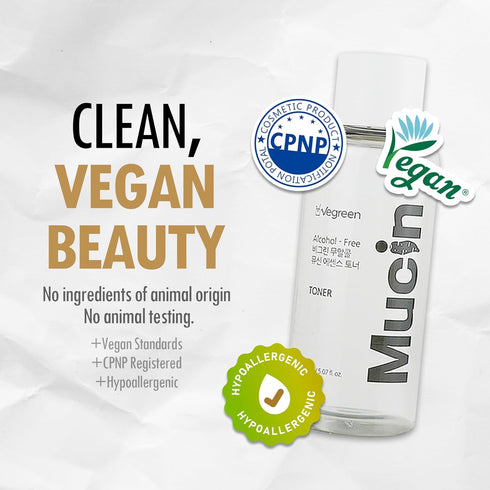VEGREEN Alcohol-Free Skin Mucin Essence Toner for Face, Wild Yam Extract-Enriched Calming Toner, 5 fl oz
