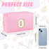 Personalized Initial Makeup Bag, Cute Pink Chenille Letter Cosmetic Pouch, Waterproof Zippered Toiletry Organizer for