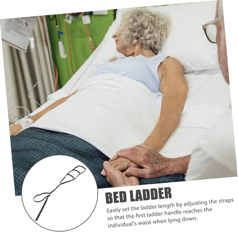 HAKIDZEL Elder Pull Up Strap Adjustable Bed Ladder for Seniors Non Slip Grip Lightweight Physiotherapy Aid for Disabled