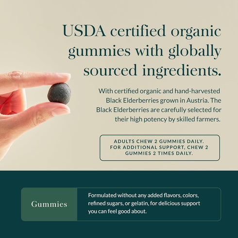 Gummies Immune Immune 120 Gummies (60 Gaia Herbs Black Elderberry (Sambucus nigra) Extra Strength - Delicious Support
