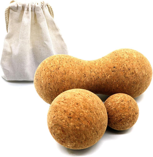 Rreadean Cork Massage Ball Set for Fascia Release After Exercise, Yoga,Trigger Point Therapy,