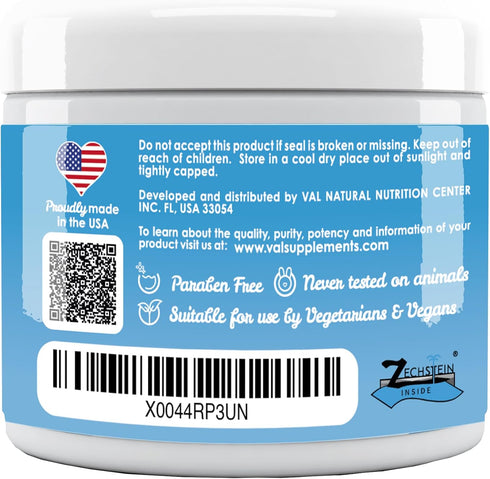 VAL Lombardi Transdermal Magnesium Cream, 4oz (Jojoba Tuberose) for Pain Relief