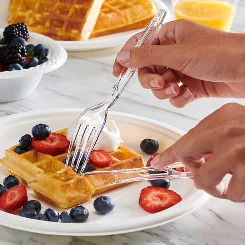 Comfy Package 200 Count Premium Heavyweight Disposable Knives - Clear Plastic Knives for Parties, Events, and Catering