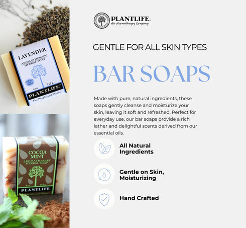 Plantlife Man and Nature All-N-1 Bar Soap - Moisturizing and Soothing Soap for Your Skin - Hand Crafted Using Plant-Based Ingredients - Made in California 4oz Bar