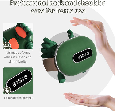 HGUIEPGSQZG 4D Neck Massager with LED Display, Neck Massager with Heat Function, for Relieving Shoulder and Neck Pain