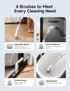 HiCOZY Electric Spin Scrubber HS1, Cordless Shower Cleaning Brush with 4 Replaceable Heads & Adjustable Handle,