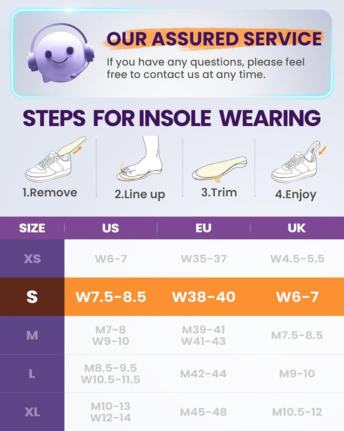 Shoe Cushions Inserts, QBK Flat Feet Insoles for Solving Heel Pain, Heel Spur, Back Pain, Achilles Tendonitis, Comfort