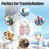 2 Pack Portable Pill Case, Bling Rhinestone Pill Container Box, Waterproof Medication Holder Organizer with Keychain
