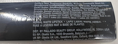 Palladio Chianti Herbal Matte Lipstick, Creamy Full Coverage, Long Lasting Matte