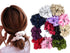 Jumbo Oversized XL Satin Scrunchies for Women, Large Elastic Ties Band for Ponytail Bun, Frizz Prevention (Red)