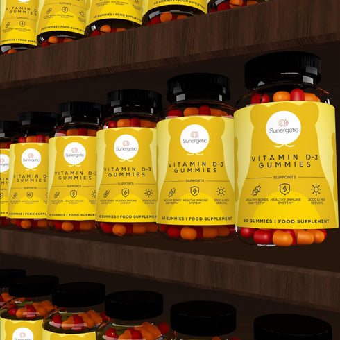 Premium Vitamin D3 Gummies - Powerful Vitamin D Gummies to Support Healthy Bones, Mood & Immune System, 2000 IU of