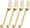 100 Pieces Gold Plastic Disposable Forks, Heavy-Duty Silverware for Party, Wedding, Occasion, 6.9 Inch Soup Forks