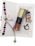 Samahdee Set: Scentual Stones Serenitii Amethyst, Lepidolite & Pink Opal Beaded Bracelet with Organic Bergamot