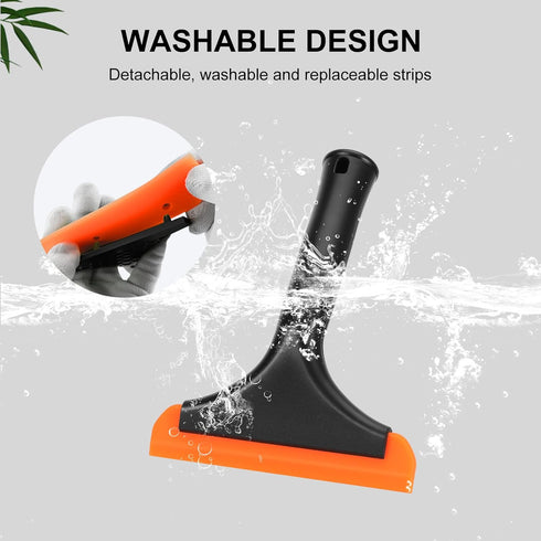 SetSail Shower Squeegee: Small Silicone Squeegee for Glass Doors, Windows, Bathroom & Car