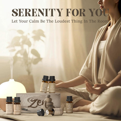 Set, ARVIDSSON Zen Essential Oils Nautal Tranquil Essential Oil for Diffusers for Home - Zen Garden, Lavender Dream