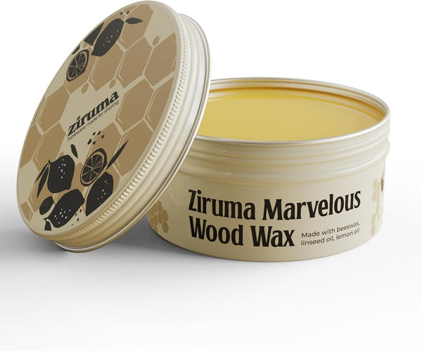 Ziruma Premium Beeswax for Cutting Boards, 7 oz, Food Grade Wood Wax for Butcher Blocks and Wooden Utensils