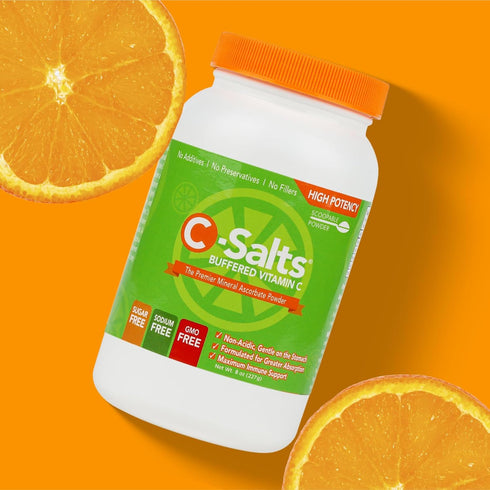 Buffered Vitamin C Powder Supplement, High Absorption Immune Support Drink with Ascorbate C, Organic, Vegan, 8oz