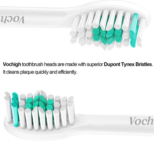 Replacement Toothbrush Heads Compatible with Philips Sonicare: Fit Sonicare E-Series HX7022/66, 6 Pack