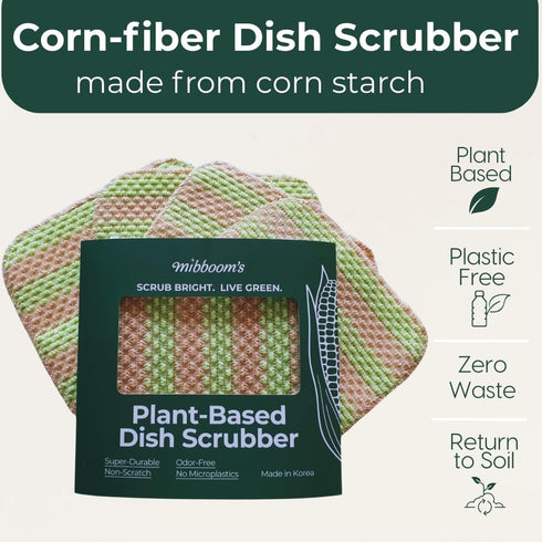 mibboom's (10 Dish Cloths, Scouring Pads, Non-Scratch Dish Scrubbers for Washing Dishes PCS)