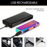 Electric Arc Windproof Plasma Lighter, USB Rechargeable with Upgraded Battery Indicator - Multichrome