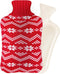 Hot Water Bag - 2 Liter Hot Water Bottle, Reusable Hot Cold Pack with Knit Cover for Pain Relief, Snowflake