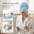 YFONG Large Towel Wrap for Women, Soft Microfiber Hair Drying Towel with Elastic Band