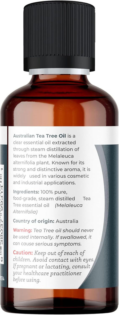 Viva Doria 100% Pure Australian Tea Tree Oil, Natural Essential Oil, Undiluted, Food Grade, 30 ml