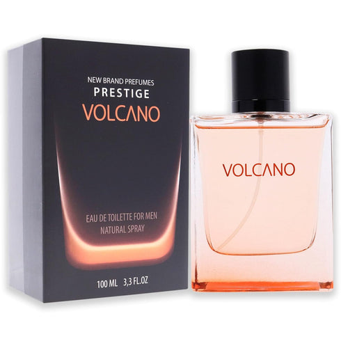 New Brand Perfumes Volcano EDT Spray for Men, 3.3 oz