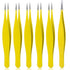 Honoson 6 Pieces Tweezers for Ingrown Hair Remover, Pointed Blackhead Remover Stainless Steel for Facial Hair