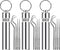 Ninelimi 12 Pieces Portable Stainless Steel Pocket Set Reusable Metal Toothpicks with Holder