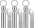 Ninelimi 12 Pieces Portable Stainless Steel Pocket Set Reusable Metal Toothpicks with Holder
