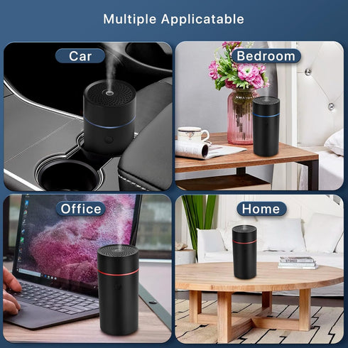 USB-Powered Mini Ultrasonic Mist Humidifier Essential Oil Diffuser for Vehicle - Car Diffusers for Essential Oils