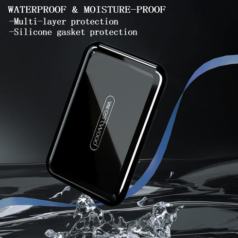 DUBSTAR Small Pill Organizer, Waterproof Travel Pill Box with 6 Compartments for Pocket Purse, Black Medicine Holder