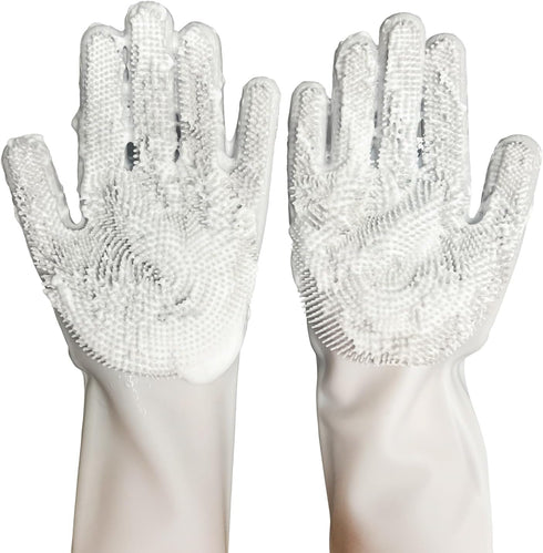 Silicone Magic Gloves, Ultimate Cleaning Gloves for Dishwashing, Kitchen, Pet, and Car