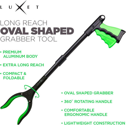 Grabber Reacher Tool, 19 Inch Long Foldable Pick Up Stick, Heavy Duty Trash Picker